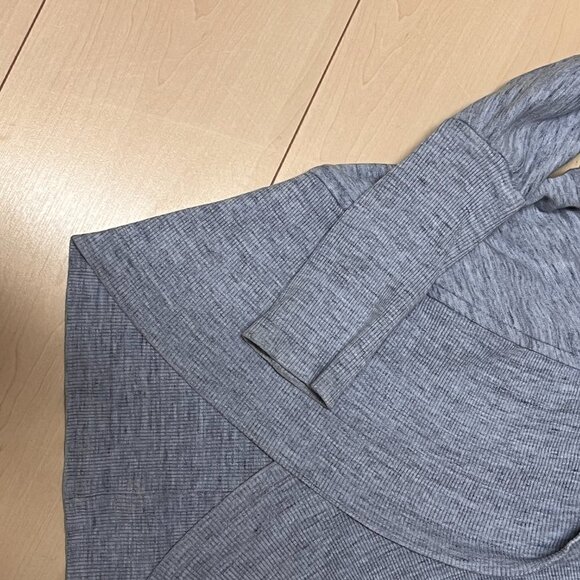 Wilfred Aritzia Diderot Sweater Cardigan Space Dye Heathered Blue Sz XXS - Picture 3 of 12